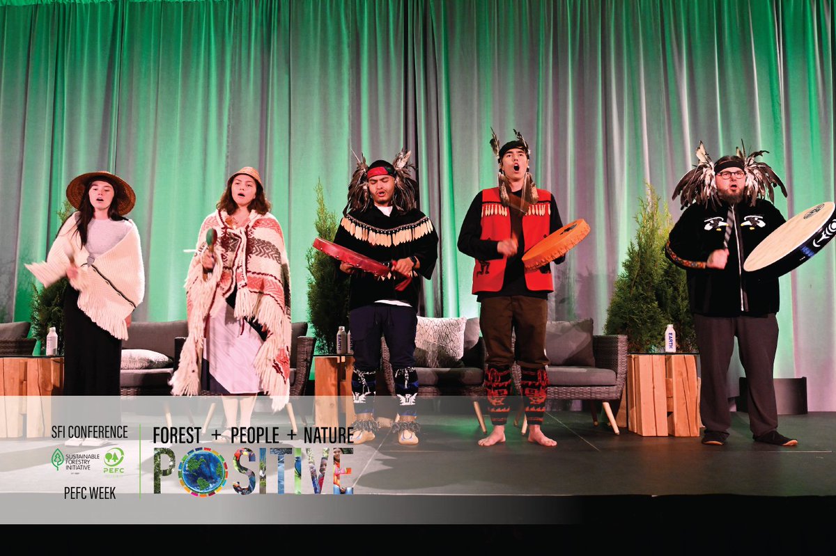 sfiprogram's tweet photo. A beautiful closing to the #SFIconf with #PEFCweek.
"We're like the forest, we're each unique. But underneath, we're all connected, like the roots...We're connected to the land. The health of the land, the health of the water, is connected to our health." —@twnwarriors https://t.co/GChhy2K0H1