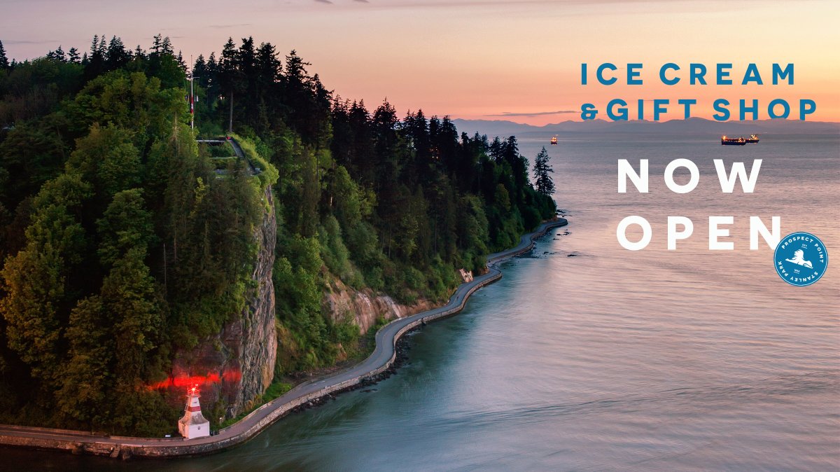 Just in time for the hot weather, we're opening our Ice Cream shop to help cool you off Thurs- Mon 12pm - 6pm! Our Trading Post Gift Store will also be open offering some great new merch, gifts &amp; outdoor apparel Thurs - Mon 10am-5pm.🍦 #prospectpoint #stanleypark #vancouver #yvr
