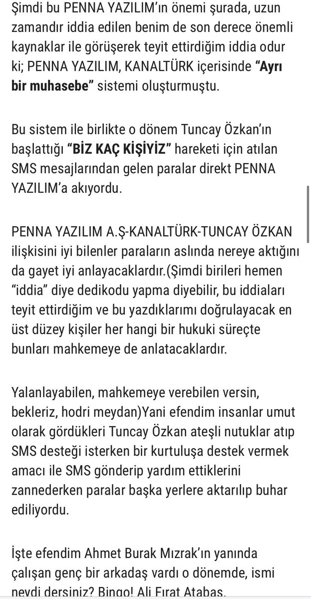 yazparov's tweet photo. Bahar Hanım o haber size ait değil bana aittir ve seneler önce belgeleri ile tarafımca yayınlanmıştır…
Susayım dedim belki kaynak verirsiniz diye günlerdir ama belli ki öyle bir niyetiniz yok
Tarih 12 Mayıs 2021 köşe yazısı…
Ayrıca 2018 yılında 5 bölümden oluşan MEDYANIN TÜCCARI,SİYASETİN CAMBAZI: TUNCAY ÖZKAN flood serimde sizin yazdığınız buz dağının sadece görünen yüzünün çok daha “Derin” ve “Arka planını” belgeleri ile yazdığımızı okurlarımız gayet iyi bilirler.
Ama normal bizim “Biraz önden gittiğimiz doğrudur:))”
@baharfeyzan