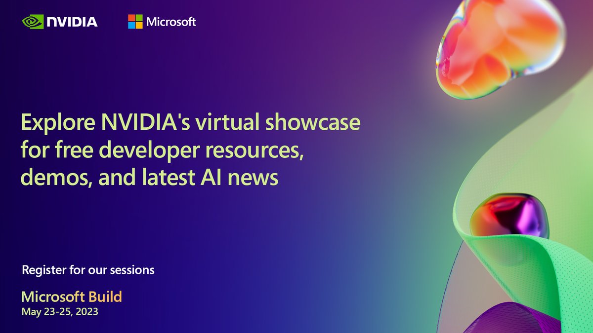 Get ready for #MSBuild on May 23-25. Hear the latest insights and discover resources, and demos from Microsoft Azure and NVIDIA. Visit their Virtual Showcase to learn more.

#NVIDIAonAzure 

msft.it/6018gkLks