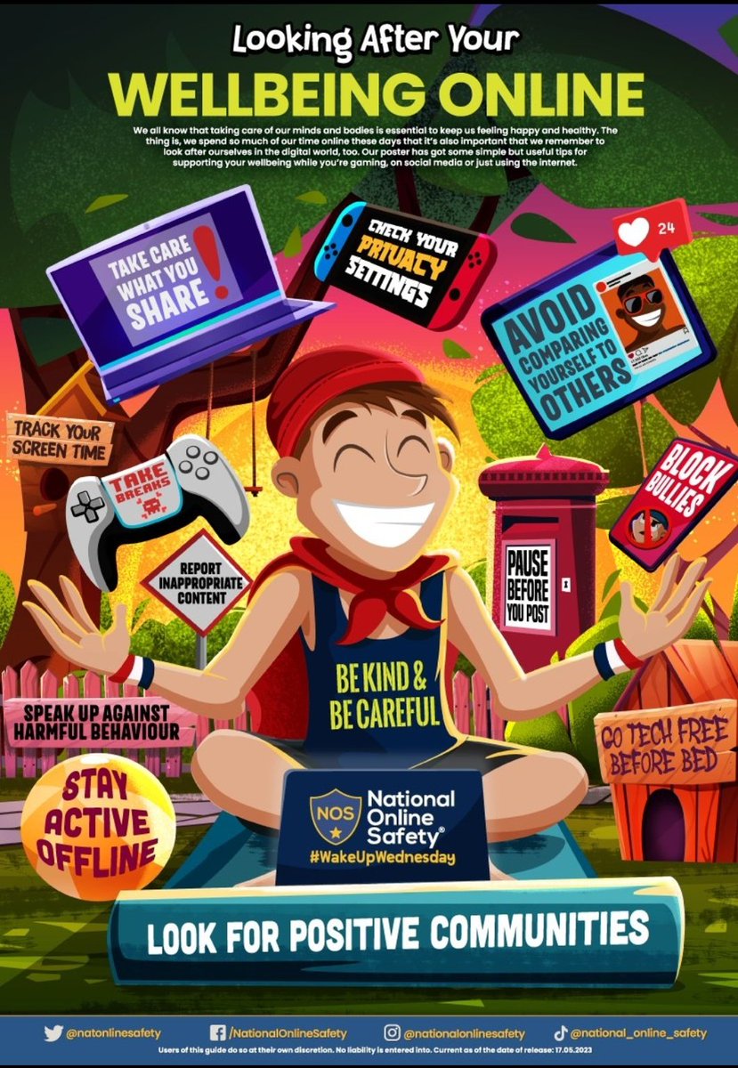 It’s given us online gaming, social media and streaming, but the internet also exposes us to things that don’t make us feel good about ourselves. This poster has some helpful tips on protecting young people’s wellbeing 🛡