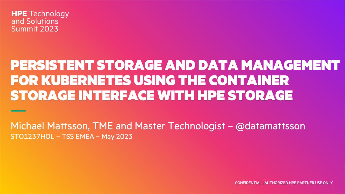 datamattsson's tweet photo. This in-person #Kubernetes #HackShack sesh at #HPETechPro #HPETSS is FULL! Fear not. This workshop is available 24/7/365 as a self-paced tutorial. You can run-and-gun in 10 minutes or read/inspect what is going on during the excercises. https://t.co/DlwYLg1Ufe https://t.co/UnaFKuMvgT