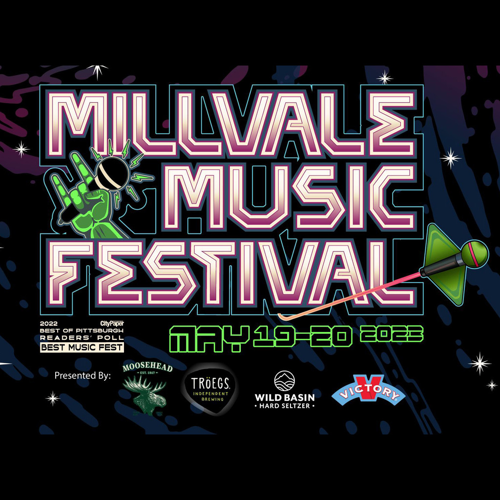 MillvaleBorough's tweet photo. @millvalemusic is tomorrow! Hope to see yinz there! #MMF23 https://t.co/fj1F9LINAK https://t.co/NeO9bb8KIy