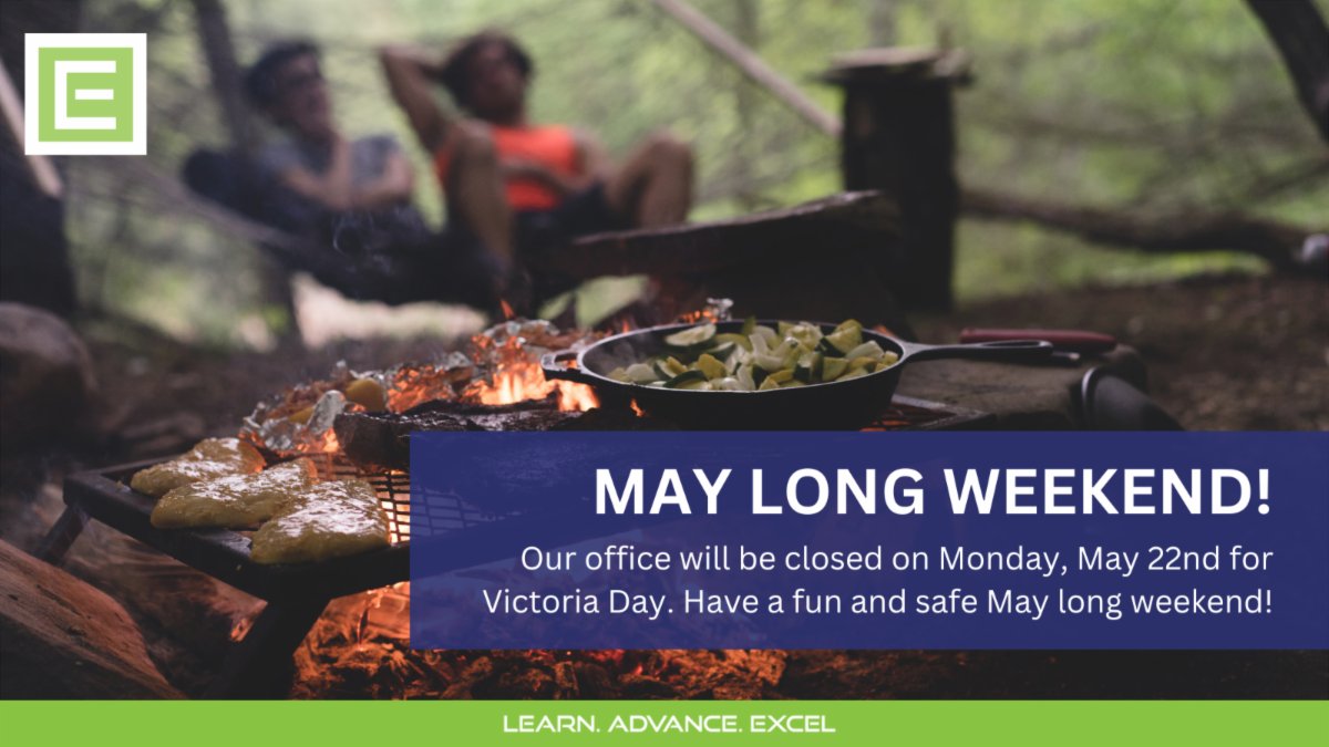 May long weekend is here! This Monday, May 22nd our campuses in Courtenay, Kelowna, and Victoria will be closed for Victoria Day. Have a fun and safe May long weekend! 

#LearnAdvanceExcel #CourtenayBC #VictoriaBC #KelownaBC #SurreyBC #PowellRiverBC #MayLongWeekend