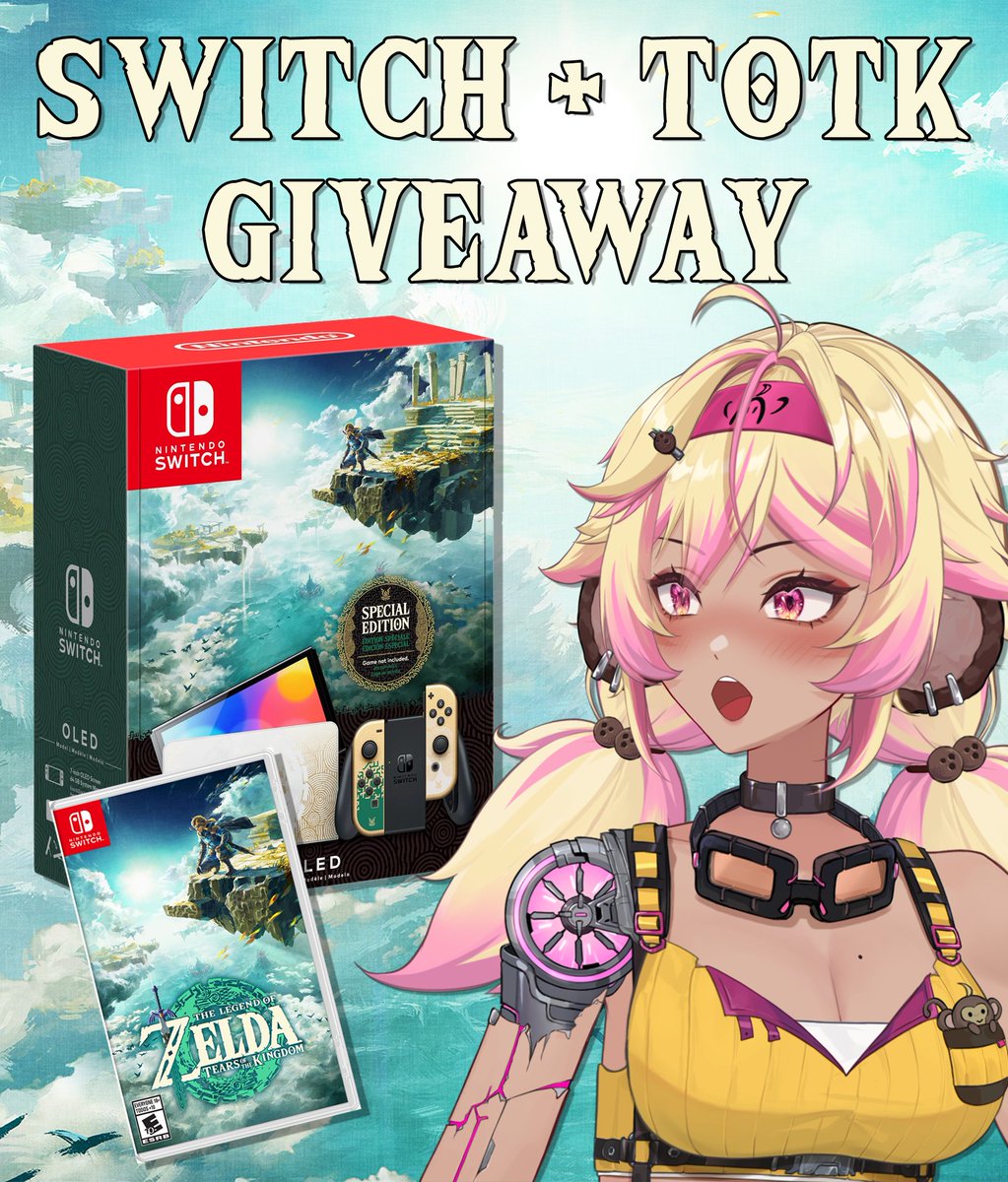 KokoNutsVT's tweet image. Nintendo Switch The Legend of Zelda: Tears of the Kingdom Edition + Game Giveaway!!!

The giveaway begins 5/19! You can find the details to the giveaway below. Please make sure to read thoroughly so you don't miss your chance to win! US and Canada only.