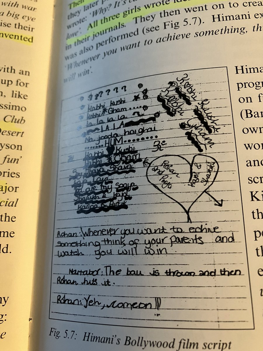 Lynda Graham (@lyndajgraham) on Twitter photo <a href="/ecawemma/">Emma Rogers</a> <a href="/guerriero_b/">B (they/them)</a> #uklaChat Q3 when the children felt really comfortable, they would write in their first languages. Here’s an example of Himani bringing the world if Bollywood films into the classroom ( alongside East Enders & Harry Potter <a href="/ecawemma/">Emma Rogers</a> <a href="/guerriero_b/">B (they/them)</a> #uklaChat Q3 when the children felt really comfortable, they would write in their first languages. Here’s an example of Himani bringing the world if Bollywood films into the classroom ( alongside East Enders & Harry Potter
