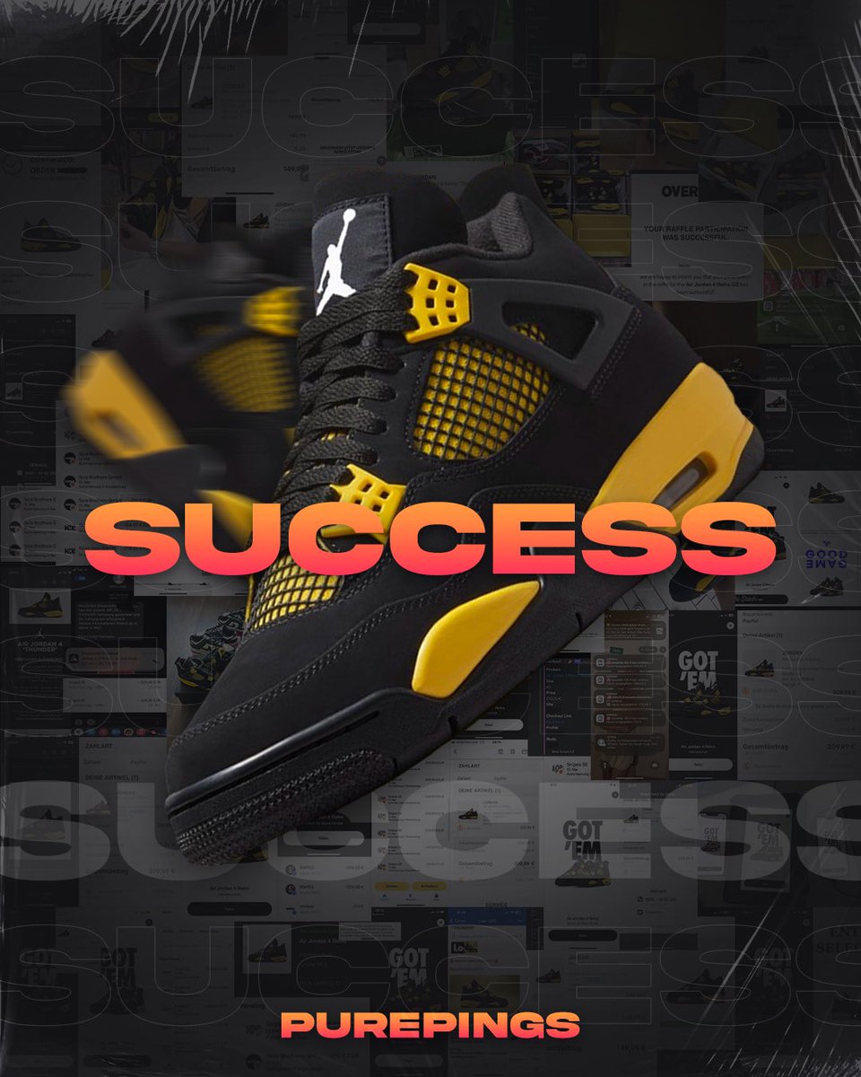 PurePings's tweet image. 🚨DROP RECAP🚨

The Air Jordan 4 Thunder release was a huge success for Pure Pings. Our members were well prepared and secured multiple pairs. 💰

Still not in Pure Pings? Join our waitlist now 🔗
pure-pings.hyper.co/waitlist

Like &amp;amp; Retweet for a fresh free month! 🎉🥰