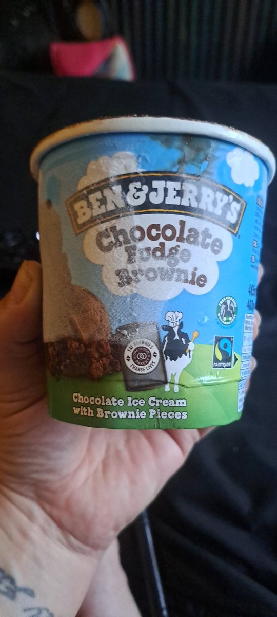 Only one thing for it when you can't tell if you're coming or going #pmt #perimenopause #movienight #benandjerrysuk #chocolatefudgebrownie #foodlover