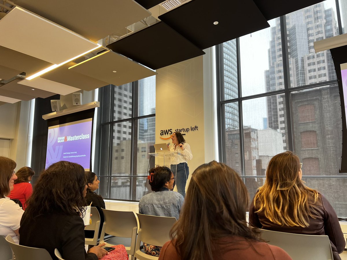 Very excited to be learning from <a href="/LeslieFeinzaig/">Leslie Feinzaig</a> with an incredible group of women at <a href="/grahamandwalker/">Graham & Walker</a> SF Founder Day!