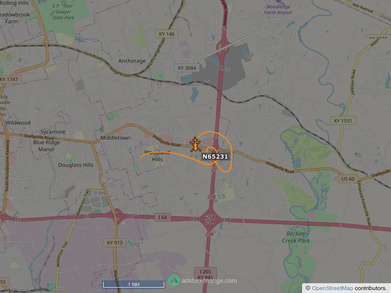 N65231, a 2001 BELL 206B, is circling over Middletown at 1600 feet, speed 60 MPH, squawking 0107, 0.6 miles from Mini-golf Course globe.adsbexchange.com/?icao=a89703&z…