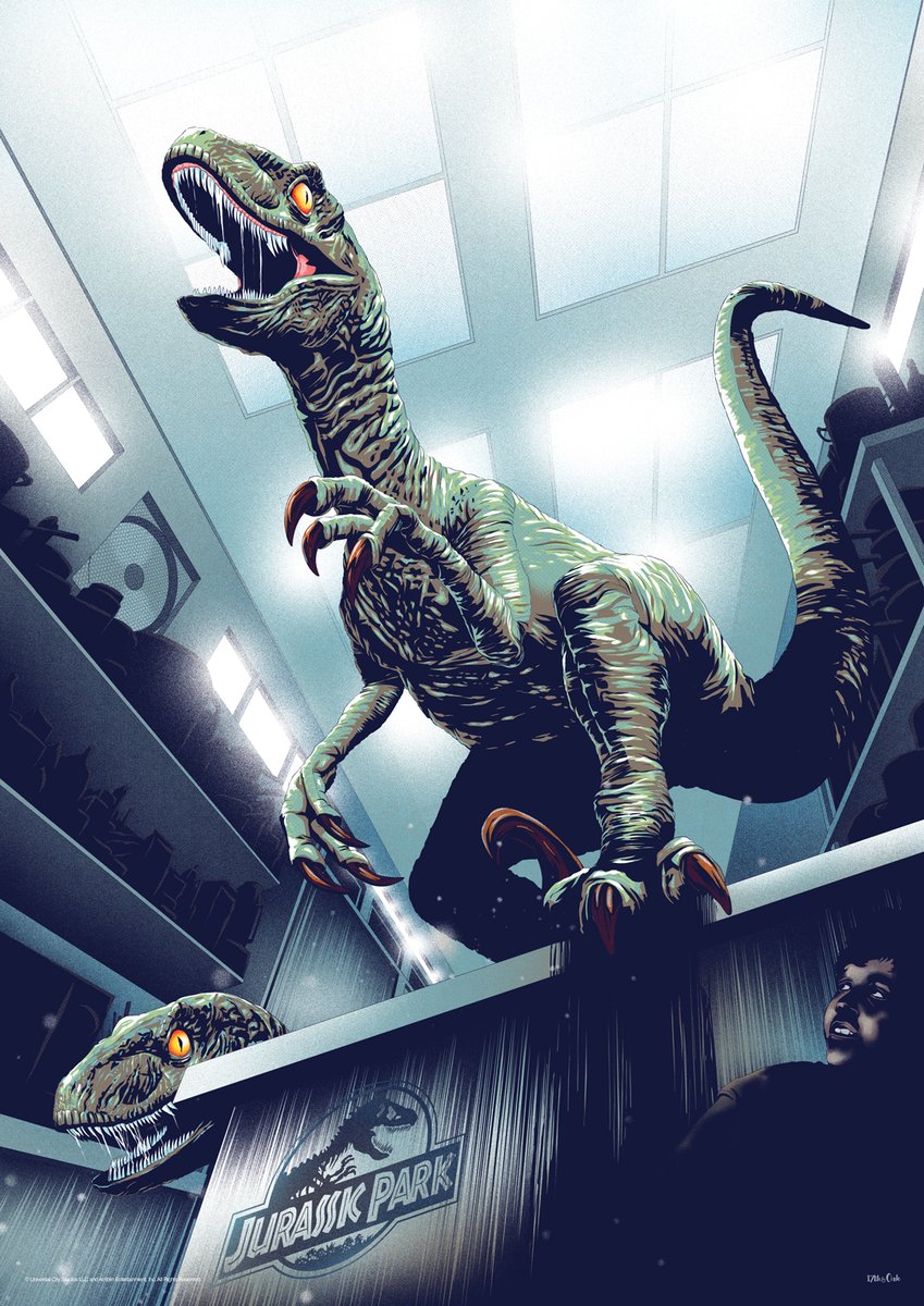 17thandOak's tweet photo. New Official #JurassicPark #Art #Prints now available!

To celebrate 30 years of the greatest #dinosaur #movie around, I’ve created 2 #raptor prints!

#LimitedEdition run of only 100.

Officially licensed by @UniversalPics

https://t.co/XqmSNtvA3G https://t.co/DtnljSTpN8