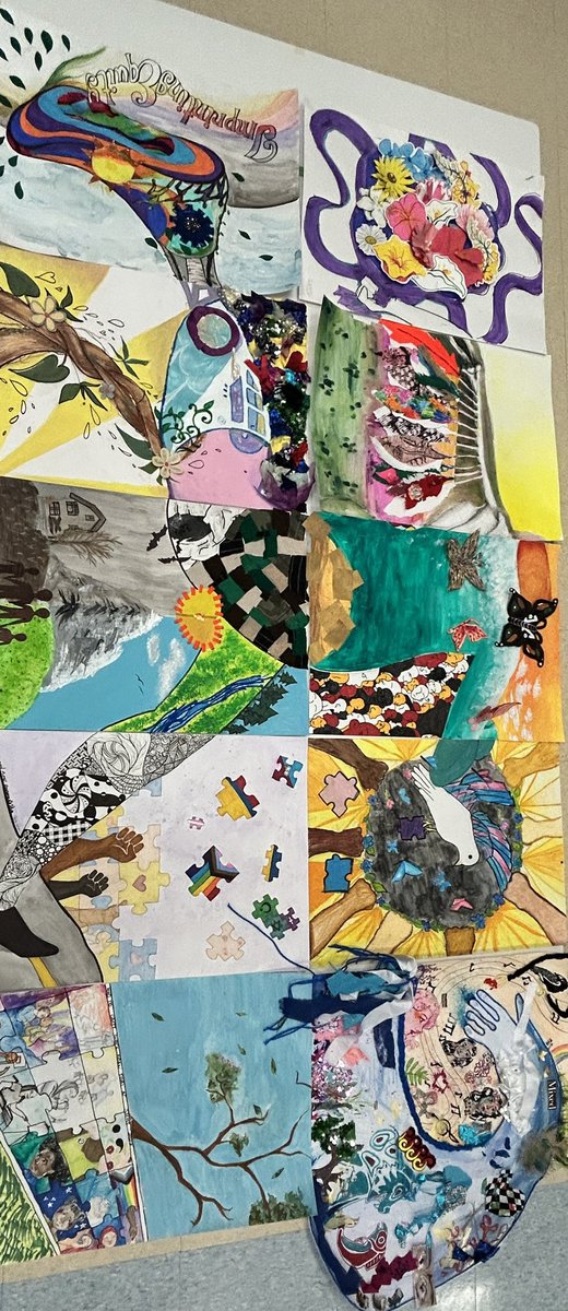 mlle_reeves's tweet photo. What an awesome Creative Arts workshop today at Derry Byrne Centre @ocsbArts. Loved seeing what these talented kiddos can do!!!! @HolyTrinityOCSB  @OttCatholicSB #artactivism https://t.co/XXwvrtBn4J