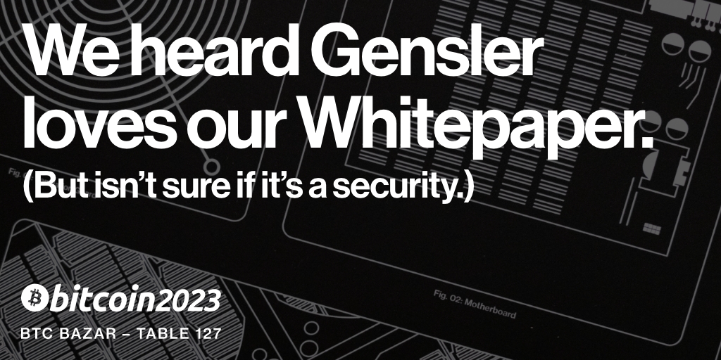 ⚡️Revolutions start with the shirt on your back. ⚡️
#Bitcoin2023 #BTC #MiamiBeach #SatoshiNakamoto #Bitcoin