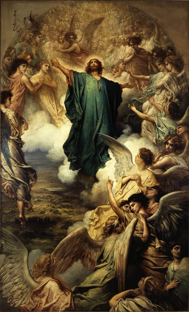 'El ha sido manifestado en la carne, justificado en el Espíritu, visto de los Angeles, proclamado a los gentiles, creído en el mundo, levantado a la gloria.'
1Tim.3,16
Hoy fiesta de la #ascensiondelSenor #AscensionOfTheLord
Cristo Glorioso by Gustave Dore