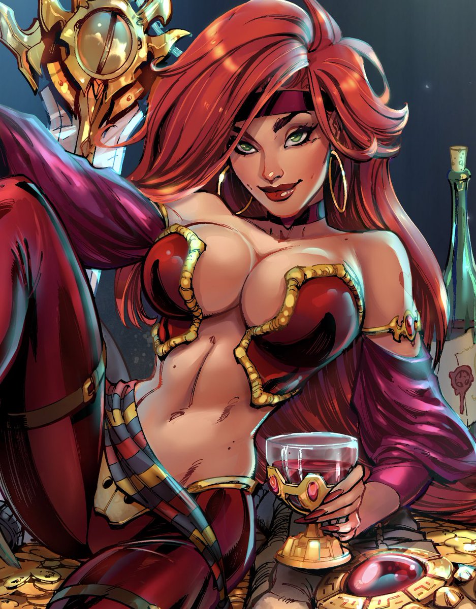 Honoured to have coloured this variant cover of BATTLE CHASERS drawn by the legendary @JScottCampbell ✨ issue 10 comes out June 14th! #imagecomics #redmonika #comicbookart #joemad