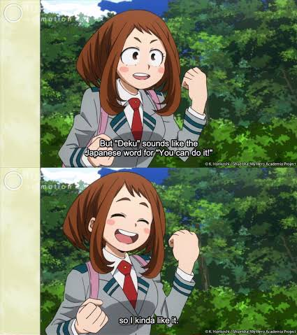 You know what? I really /hate/ when authors keep Izuku’s hero name being Deku when he never meet Ochako in their fics
The REASON why he chose that nickname as his hero name was because of her and what she said to him!

I’m very picky over this, I know, sue me.