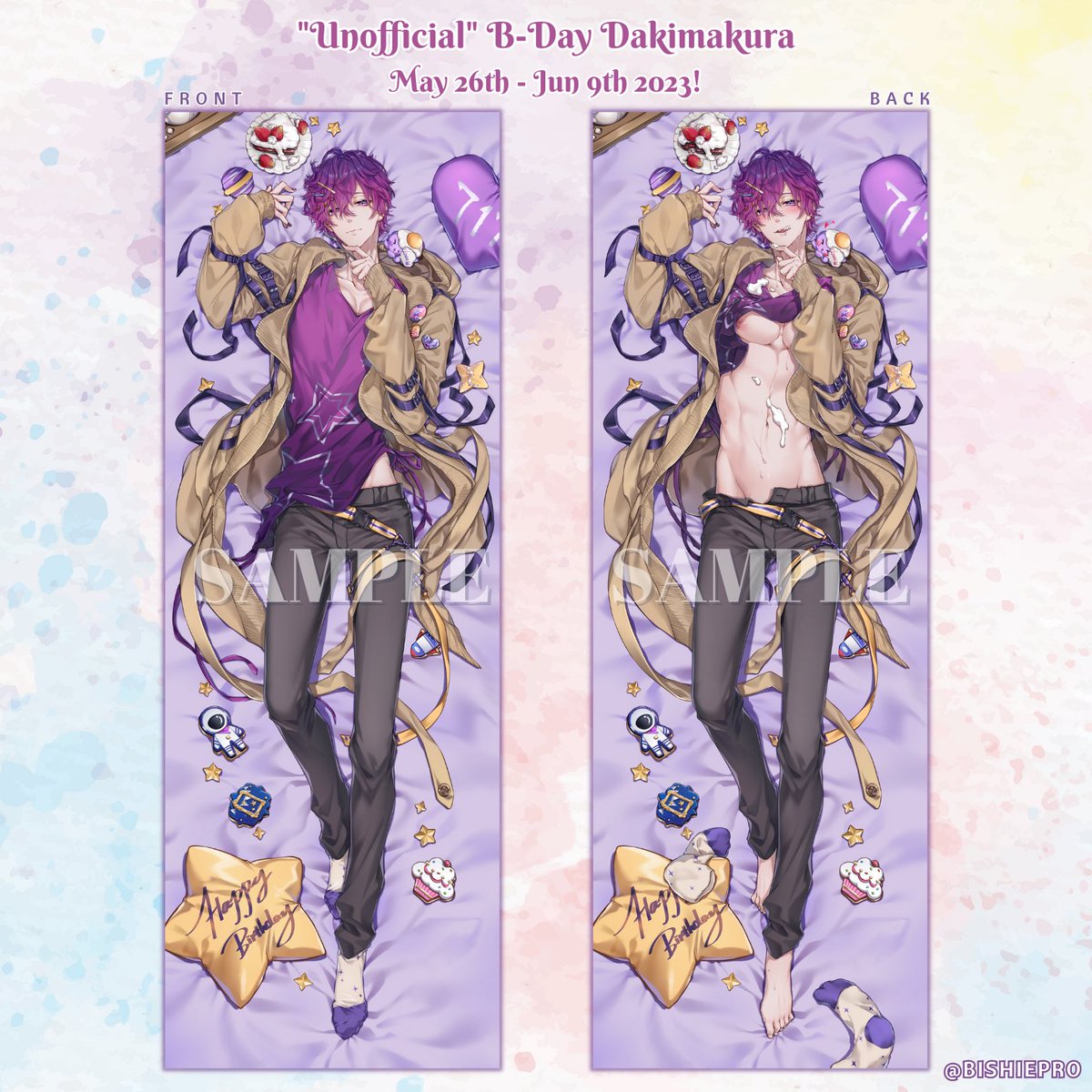 BISHIEPRO STUDIO (@bishiepro) on Twitter photo B-Day daki pre-order for #ukivioleta coming soon! This is a special design that was created to celebrate his upcoming bday. Limited quantity & release time has been set. Sharing appreciated Dear Stargazers. 💜
Illustrator: <a href="/sunsetlcc/">king瞬樱shunon【DEBUT】</a>
#violetatelier #ukinky B-Day daki pre-order for #ukivioleta coming soon! This is a special design that was created to celebrate his upcoming bday. Limited quantity & release time has been set. Sharing appreciated Dear Stargazers. 💜
Illustrator: <a href="/sunsetlcc/">king瞬樱shunon【DEBUT】</a>
#violetatelier #ukinky