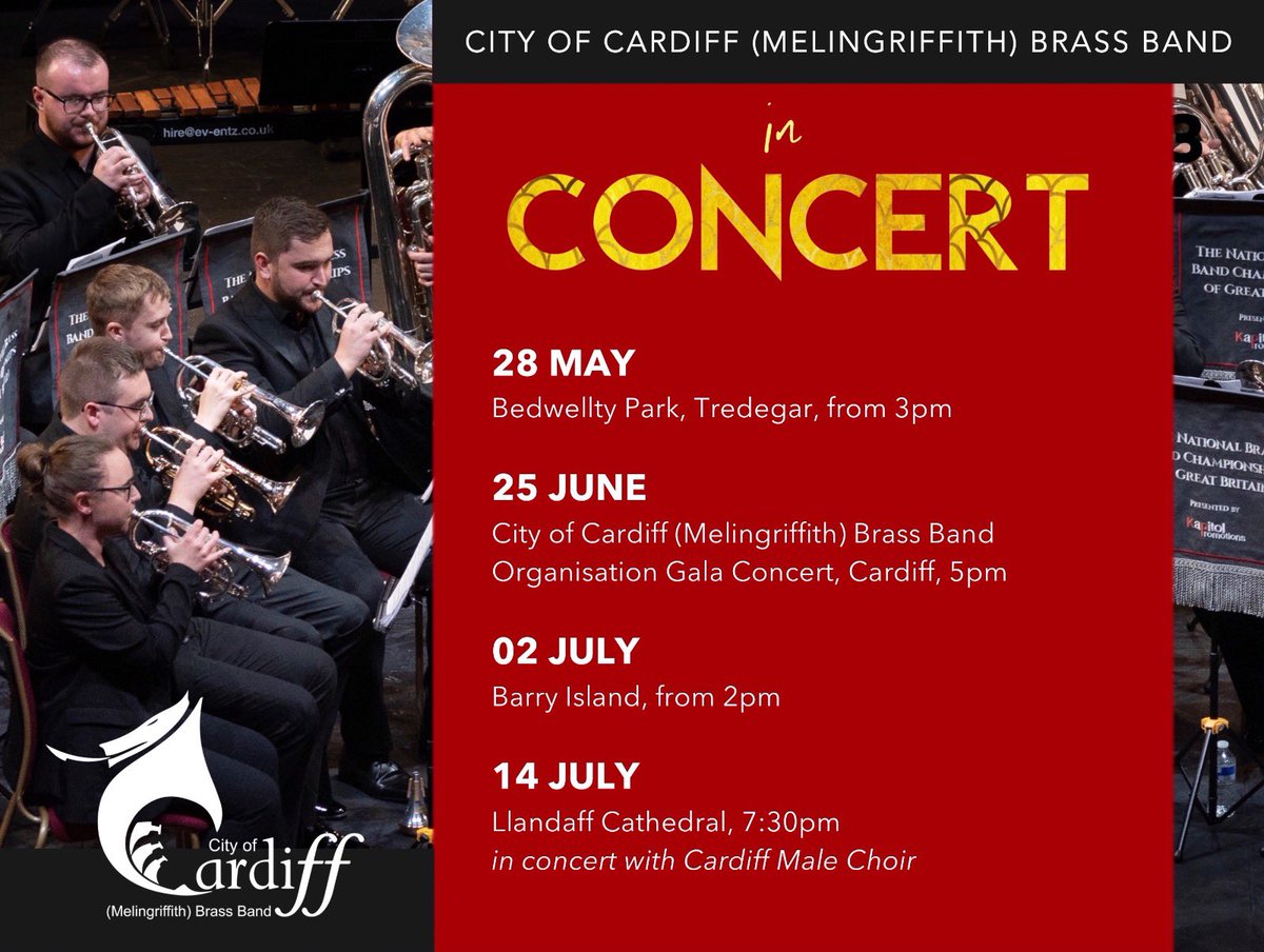 ☀️ 𝗠𝟭 𝗦𝗨𝗠𝗠𝗘𝗥 𝗖𝗢𝗡𝗖𝗘𝗥𝗧 𝗦𝗘𝗥𝗜𝗘𝗦 ☀️

Join M1 this summer as we perform a series of concerts, from the sunshine of Barry Island to the stunning setting of Llandaff Cathedral.

#cardiffmusic #Cardiff