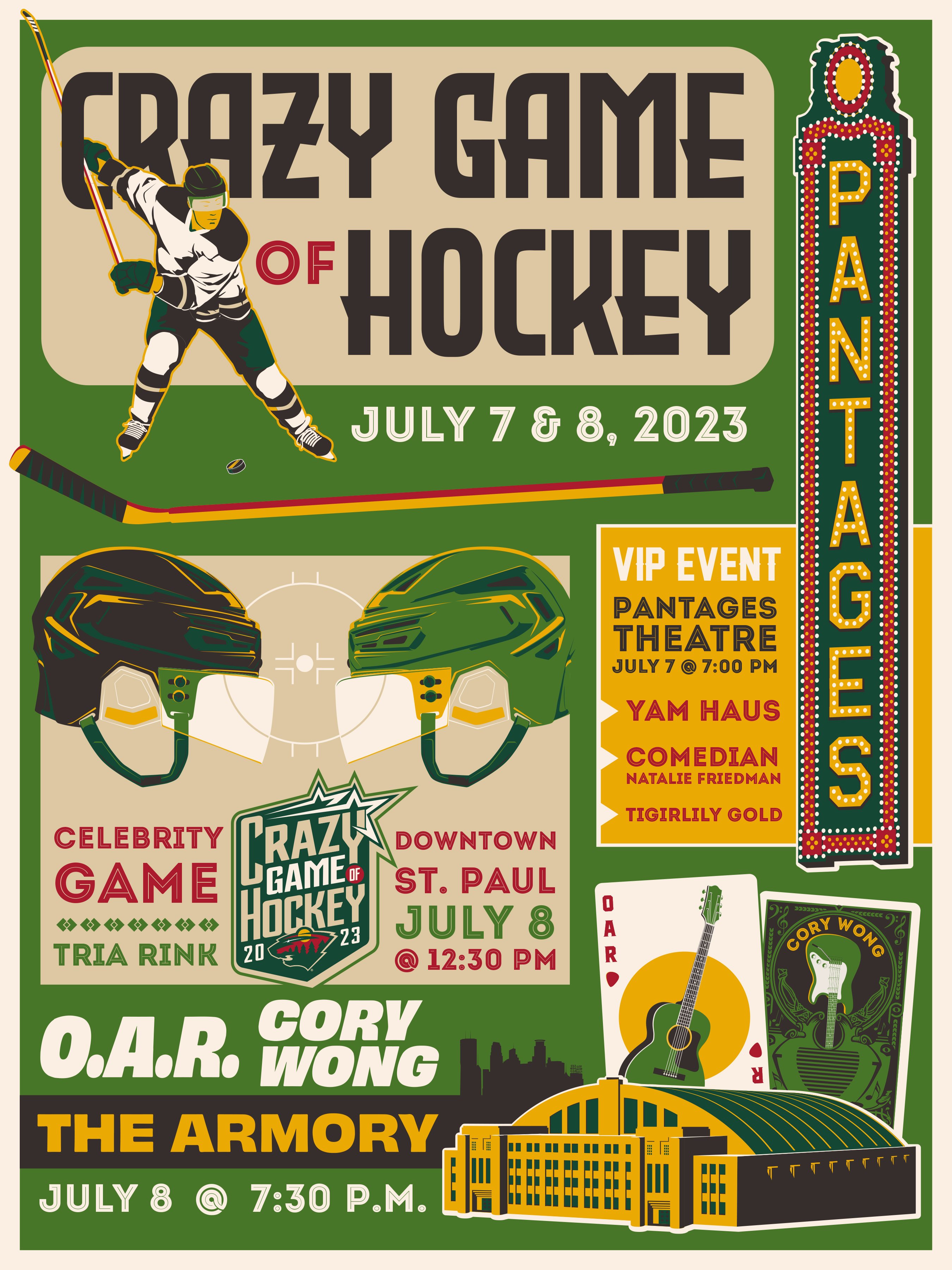 Minnesota Wild on X: This weekend is going to be one for the ages 🤩 join  us for the Crazy Game Of Hockey with new celebs announced, a chance to get  this