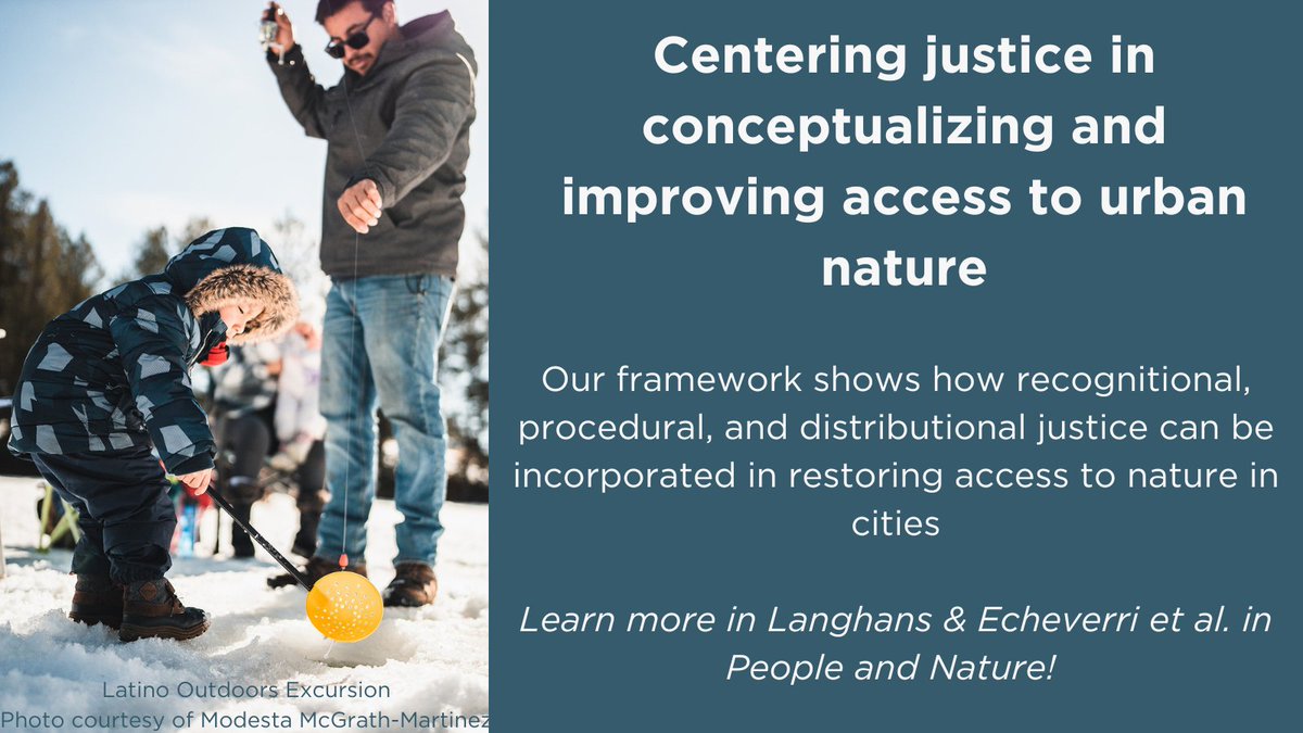 So excited to share the work I led with @OrnithoAle, on how we can integrate #justice into increasing #AccesstoNature in cities! 🏙️🌳🧑‍🤝‍🧑
 
Check out our paper, out now in People and Nature:
bit.ly/41LMRxn

Thread below! 🧵