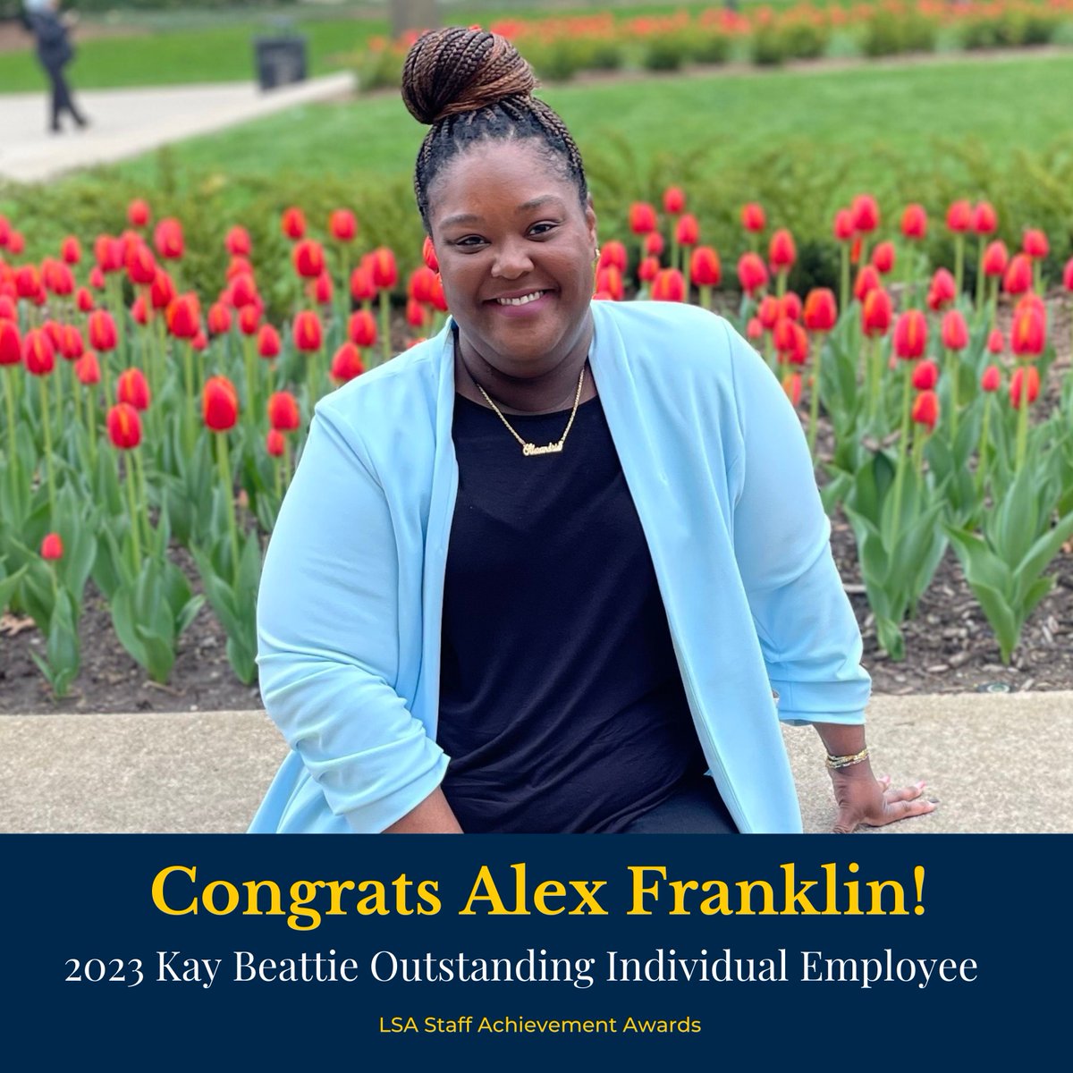Michigan Chemistry (@michiganchem) on Twitter photo Congratulations to Chemistry's own Alex Franklin for being honored with the 2023 Kay Beattie Outstanding Individual Award at <a href="/umichLSA/">U-M College of LSA</a>'s Staff Award Ceremony!
This award recognizes exceptional contributions with sustained performance. We value all you do for Chemistry, Alex! Congratulations to Chemistry's own Alex Franklin for being honored with the 2023 Kay Beattie Outstanding Individual Award at <a href="/umichLSA/">U-M College of LSA</a>'s Staff Award Ceremony!
This award recognizes exceptional contributions with sustained performance. We value all you do for Chemistry, Alex!