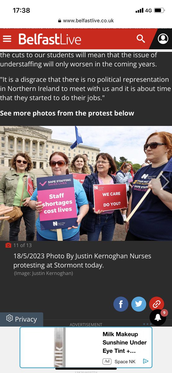 After an amazing few days @theRCN annual congress in Brighton as a delegate for Northern Ireland, then home to demonstrate at Stormont for pay parity with the rest of the UK, safe staffing levels and more funding for the NHS. #RCN23 #rcnni #SafeStaffingSavesLives