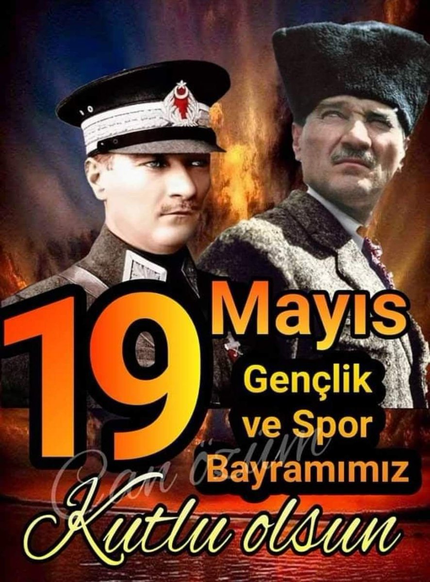 SuheyilE's tweet photo. 19 MAYIS Atatürk'ü Anma🇹🇷🇹🇷🇹🇷
🇹🇷🇹🇷Gençlik ve Spor Bayramı Kutlu Olsun.🇹🇷🇹🇷 https://t.co/Boj5URAYJg
