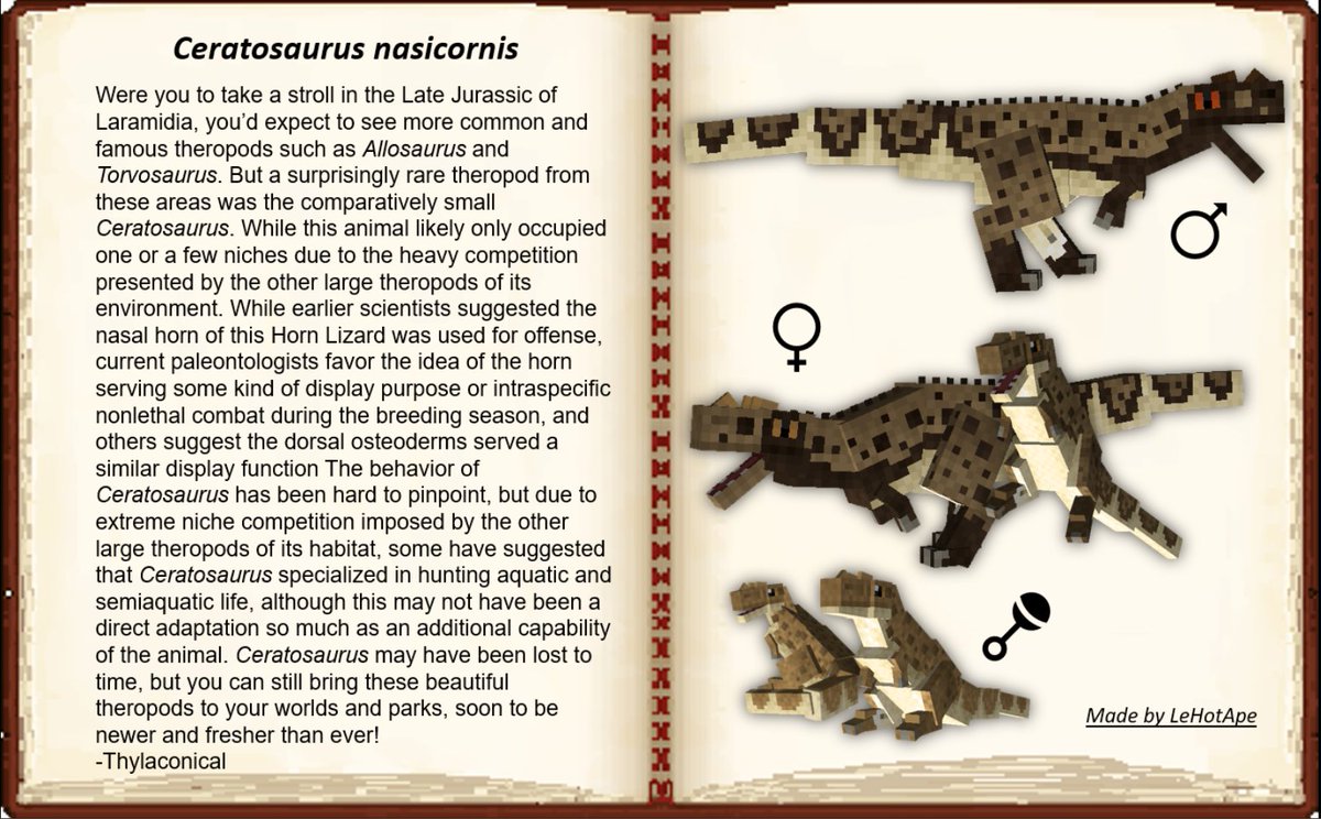 Fossils Revival Team on Twitter "Ceratosaurus, Dilophosaurus