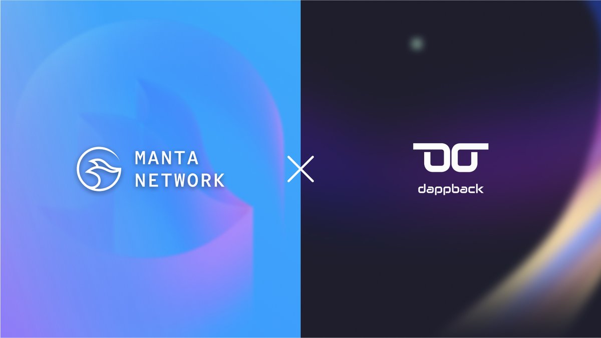 Manta Network (🔱,🔱) (@mantanetwork) on Twitter photo Manta Network welcomes <a href="/DappBackHQ/">DappBackHQ</a> as a new ecosystem project! DappBack provides unique token-based rewards for completing various tasks from DappBack partners. DappBack will leverage <a href="/MantaNetwork/">Manta Network (🔱,🔱)</a>’s NPO platform to mint zkSBTs for its users. Manta Network welcomes <a href="/DappBackHQ/">DappBackHQ</a> as a new ecosystem project! DappBack provides unique token-based rewards for completing various tasks from DappBack partners. DappBack will leverage <a href="/MantaNetwork/">Manta Network (🔱,🔱)</a>’s NPO platform to mint zkSBTs for its users.