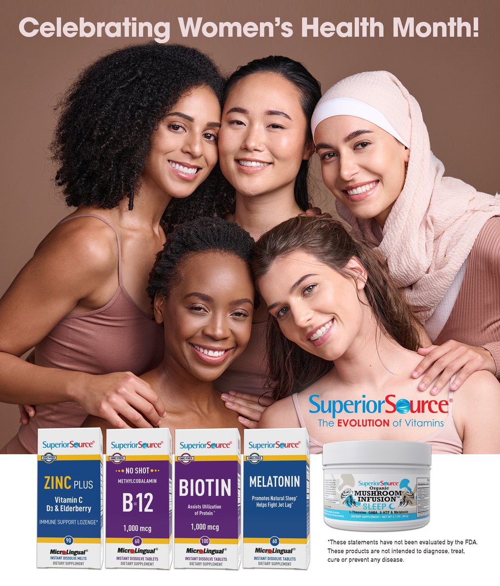 Celebrating Women's Health Month with an awesome giveaway from @SuperiorSource $75 value! Enter today! mail4rosey.com/2023/05/nation… #SuperiorSourceVitamins #Microlingual #InstantDissolveTablets #WomensHealthMonth