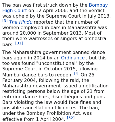 WikiControversy's tweet photo. Dance bar - Controversies

Dance bars were banned in the state of Maharashtra, in August 2005, with the passing of the Maharashtra Police (Amendment) Act, 2005. Subsequently, the government shut down dance bars https://t.co/hlayshBjUR