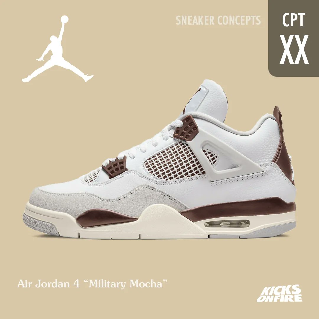 SNEAKER CONCETPS: Air Jordan 4 “Military Mocha” ☕🤎