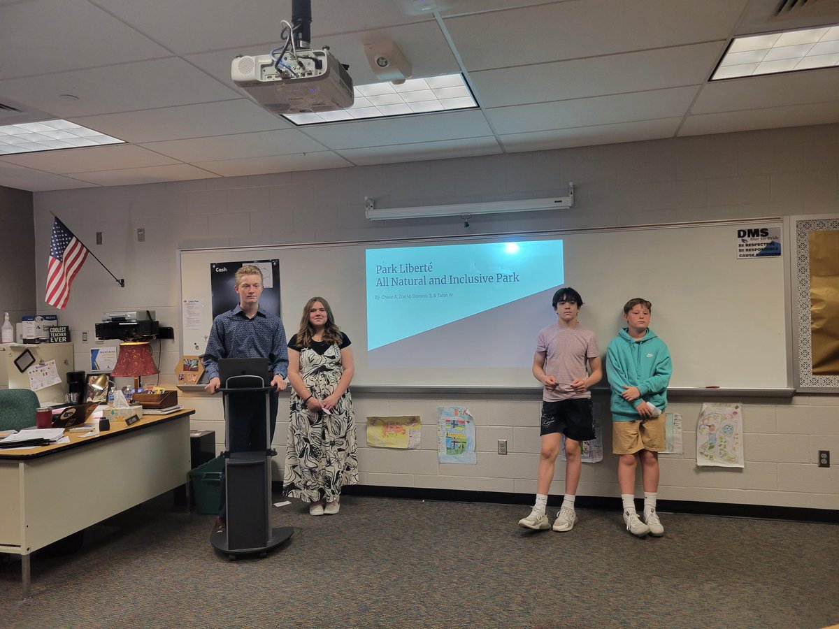 MsShepherd82's tweet photo. Our amazing 8th grade humanities students presented their proposals for park redesigns &amp; a new community center to Liberty Parks and Rec, &amp; various new ideas for #Project587 it's been a long month but they crushed it! We couldn't have done it without the help of @LPStheadvance https://t.co/TJBCsn6KtZ