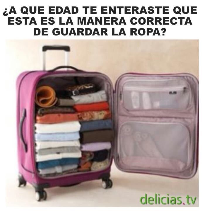 cómo guardar ropa en una maleta