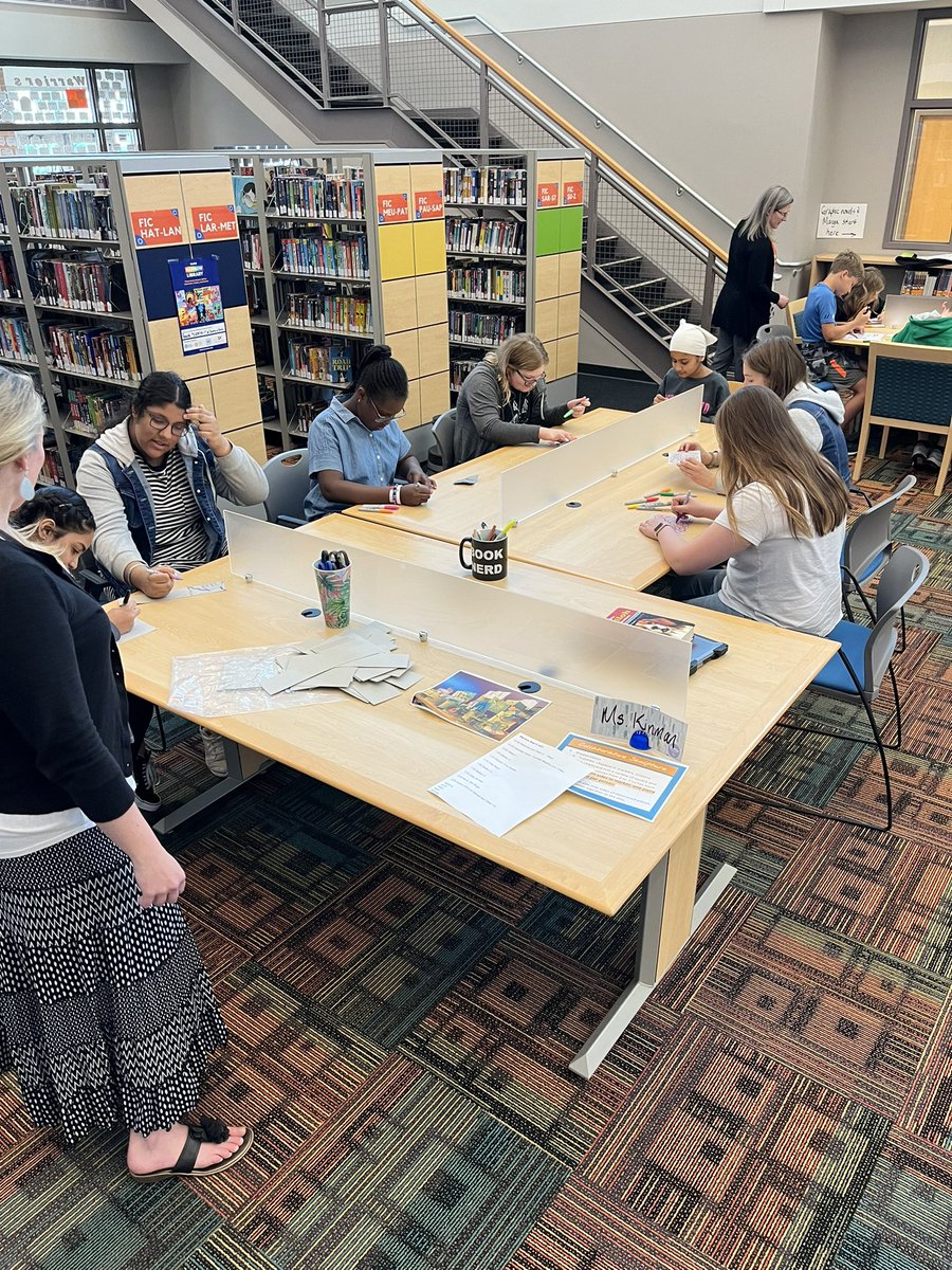 CPMSLMC's tweet photo. The sixth grade Warriors Read party was a blast! @jcplin,  @debbymiller14, &amp; Ms. Kinman, you are the BEST! #warriorsread https://t.co/axIiaEU5Er