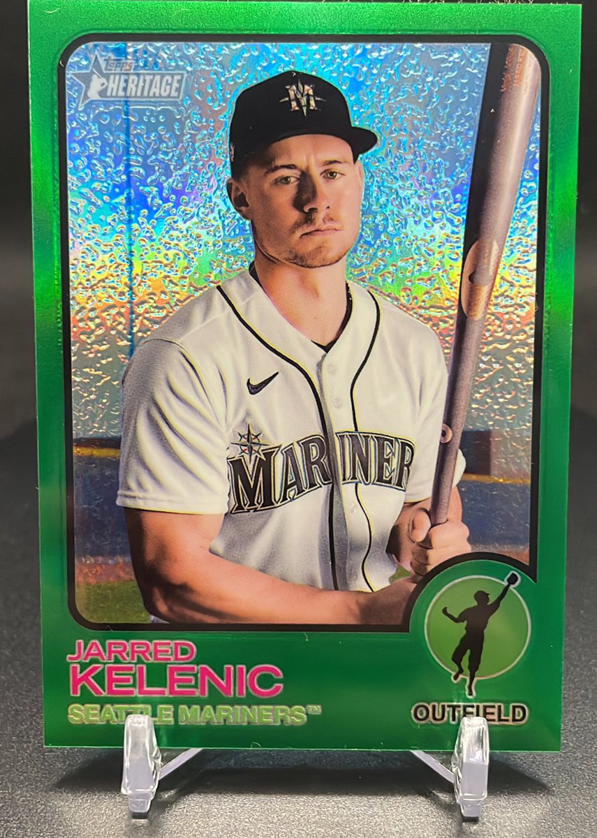 May stack sale, day #4 - Claim using “take” or players last name. See pinned tweet for rules #crcstack Topps Heritage Jarred Kelenic Green Color Match /273 $20 @sports_sell @CardboardEchoes @CardHobbyRTs #HiveBST