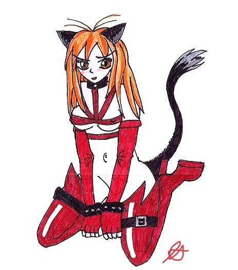Violet_Djinn's tweet photo. I found a very old drawing I did in felt tip pen of an anime style #neko girl in #bondage outfit and #kinkyboots. I should draw more like this...🤔
#kinkart #bdsm #ecchi #artontwitter https://t.co/AzLmMFpTpl