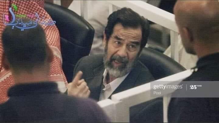 سبحانك مذل الطغاة 
صدام وهو يتوسل ويستجدي استعطاف شرطي