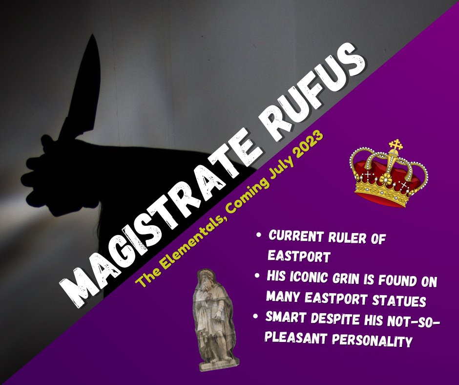 CuriousCurlsPub's tweet image. There&apos;s no need to fear because Magistrate Rufus is here!  Right?  ...Right?

Preorder Abby Lattanzio&apos;s THE ELEMENTALS today!

#theelementals #fantasytbr #fantasyreads2023 #fantasytbrjune2023 #fantasytbrmay #fantasybooks2023 #fantasybookscomingsoon #fantasybookcovers #summerbooks