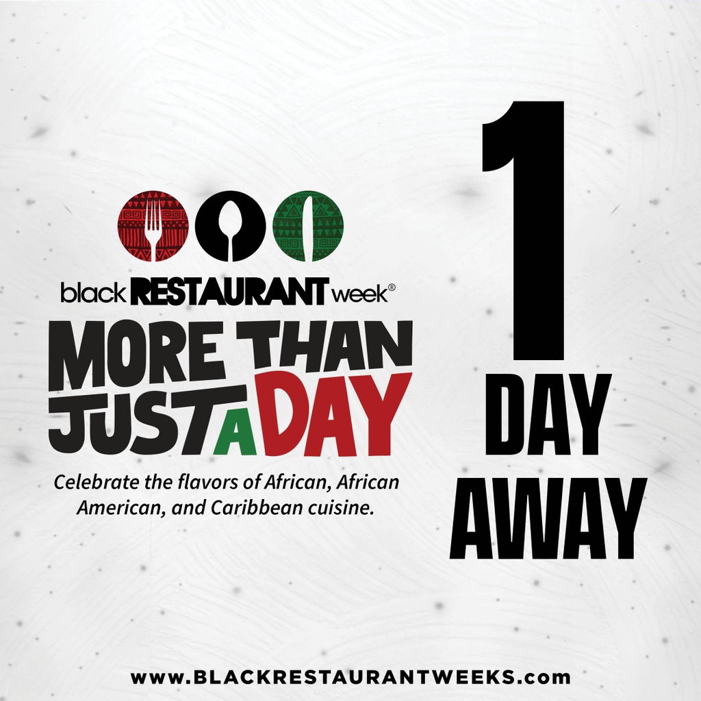 1 DAY AWAY from @BlackRestaurantWeek in San Francisco  - WHO'S EXCITED TO SEE OUR SPECIAL MENU?? 👀🔥#BRW2023 #blackrestaurantweek  #blackfoodie #blackfoodmatters #blackfoodblogger #buyblack #blackunity #blackownedrestaurant #supportblackowned
 #blackrestaurantweeks