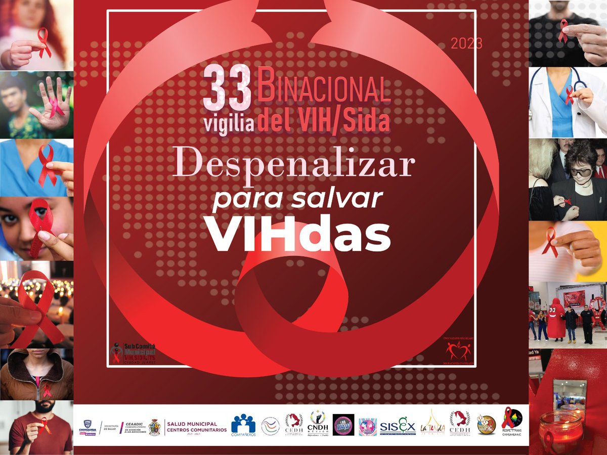 sisexac's tweet photo. 33 Vigilia BiNacional de sida 2023 #DespenalizarParaSalvarVIHdas #DosNacionesUnCorazón #CiudadJuárez https://t.co/R3nSTyrXUG