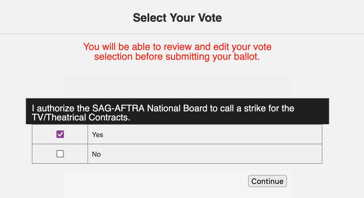 Damned right I voted.  Get 'er done fellow union members.

#sagaftramember #1u #wgastrong
