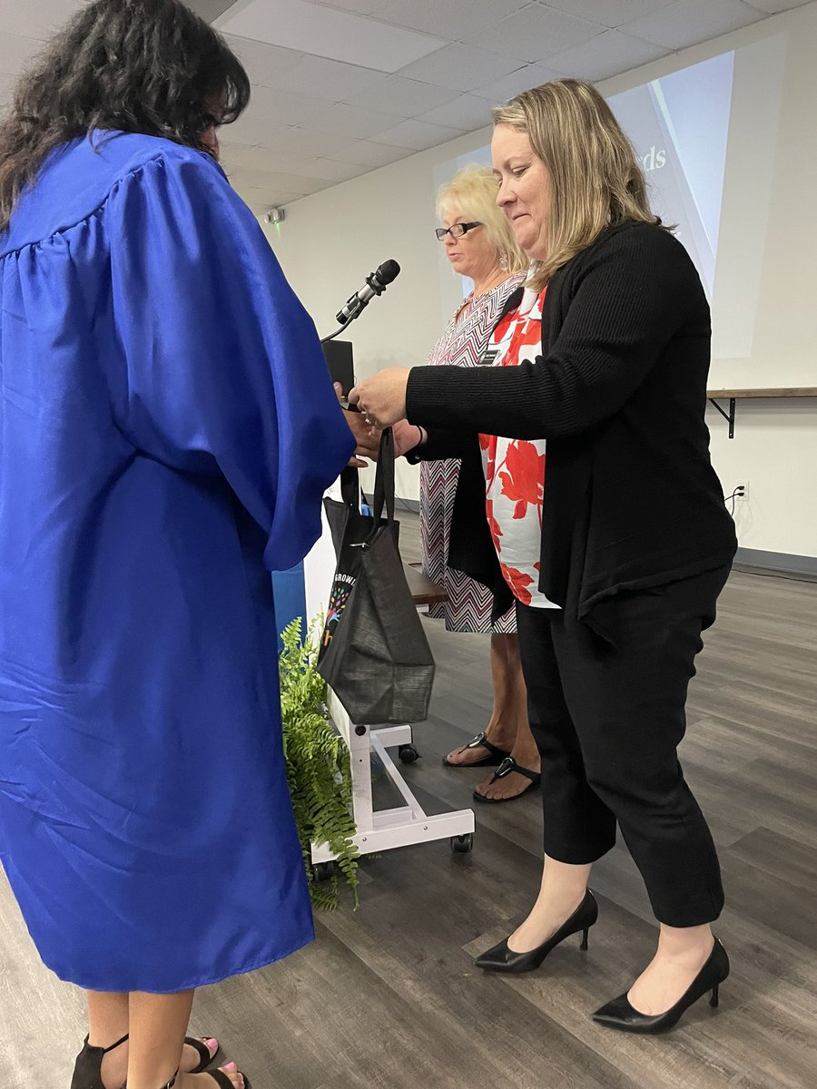So excited to recognize a future <a href="/ABSSPublic/">Alamance-Burlington School System</a> teacher during the <a href="/ABECatACC/">ABEC at ACC</a> awards ceremony! Thanks to @ABSSHCM for acknowledging our <a href="/TeacherScholars/">MillsTeacherScholars</a> Program!