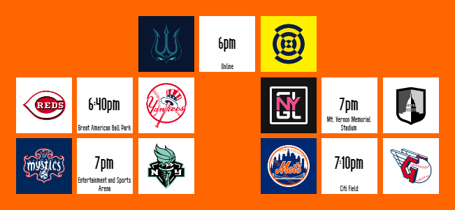 📅GAMEDAY📅

🖥️ @Subliners at 6pm (Online)
⚾️ @Yankees at 6:40pm (Away)
🥏 @ny_gridlock at 7pm (Mt. Vernon Memorial Stadium)
🏀 @nyliberty at 7pm (Away)
⚾️ @Mets at 7:10pm (@CitiField)

#StandClear #RepBX #LockedIn #SeafoamSZN #LGM