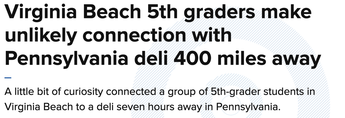 A Virginia Beach Math Coach, JoAnn Coautte, is featured in this news article for responding to her Ss curiosities about a phone number on a menu used during a lesson. Fast forward, and now the owner of the restaurant is a long-distance community partner! @vbmathrocks