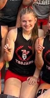 TuskyTrack's tweet photo. Emma Howard - showing how a sophomore gets it done in a big meet!  3rd in 100 meter dash!! https://t.co/68f10lUrkc