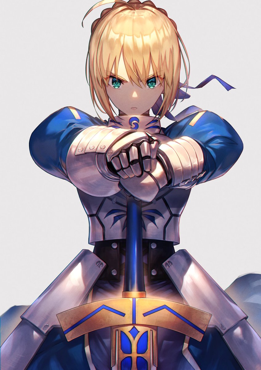 アルトリア・ペンドラゴン 「#見た人も無言で青いものをあげる」|中西 達哉のイラスト
