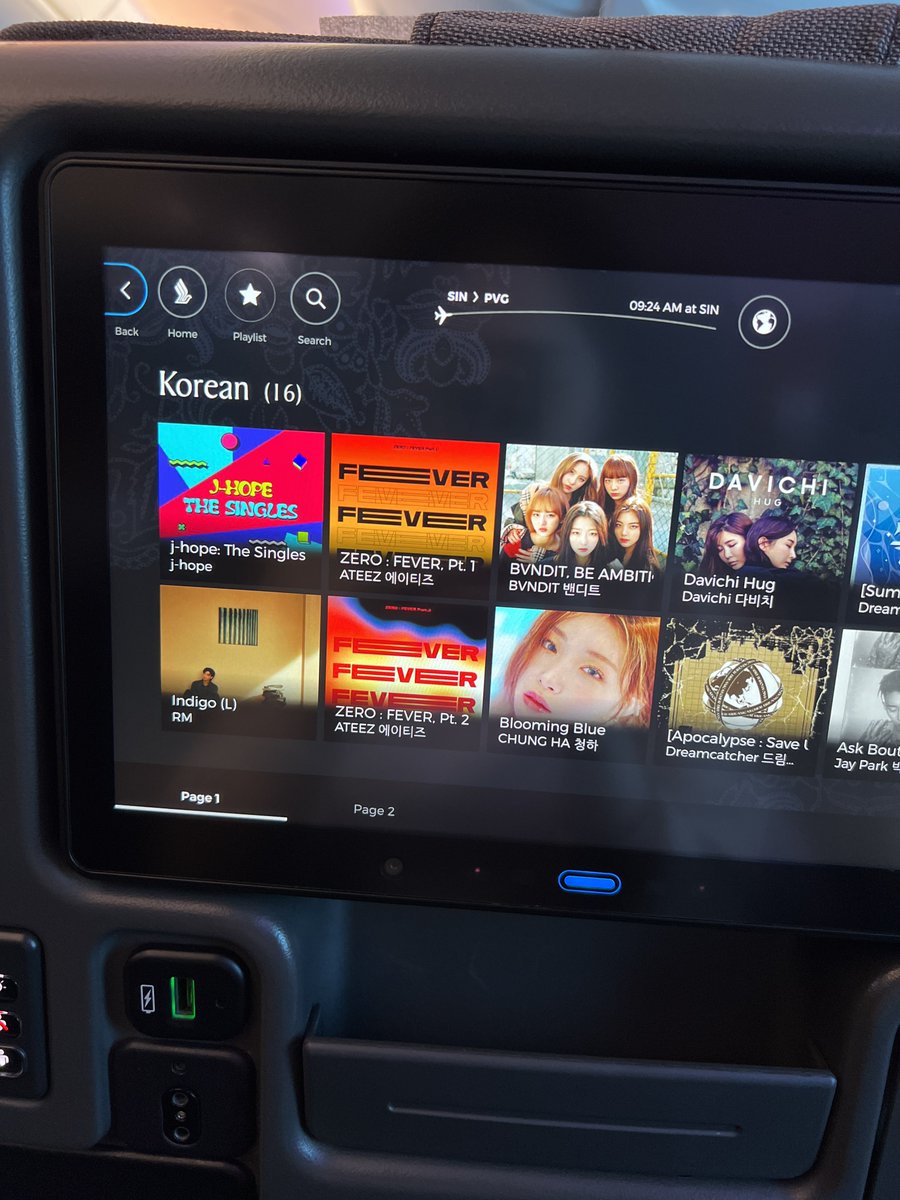 realhojong's tweet photo. on a flight and among the only 16 korean albums they have 2 are ateez https://t.co/UKi2AomVk5
