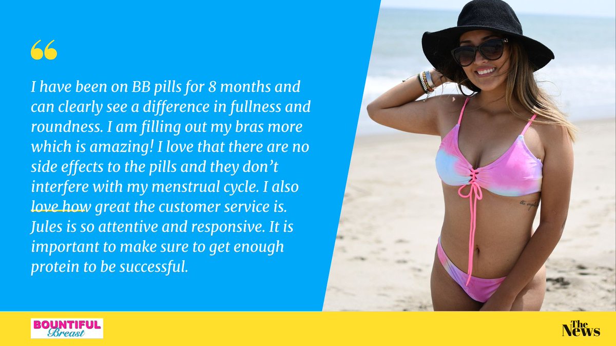 bountifulbreast's tweet image. I have been on BB pills for 8 months and can clearly see a difference in fullness and roundness. I am filling out my bras more which is amazing! I love that there are no side effects to the pills and they don’t interfere with my menstrual cycle.
#Bountifulbreast #breastgrowth