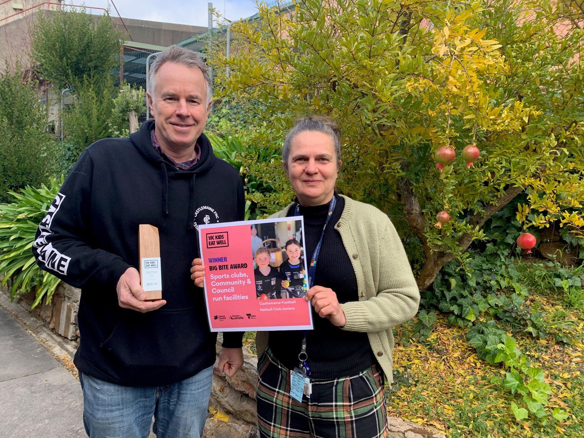 Our work promoting healthier food and drinks at Castlemaine Football Netball club juniors wins this year’s <a href="/VicKidsEatWell/">Vic Kids Eat Well</a> award for sports clubs.